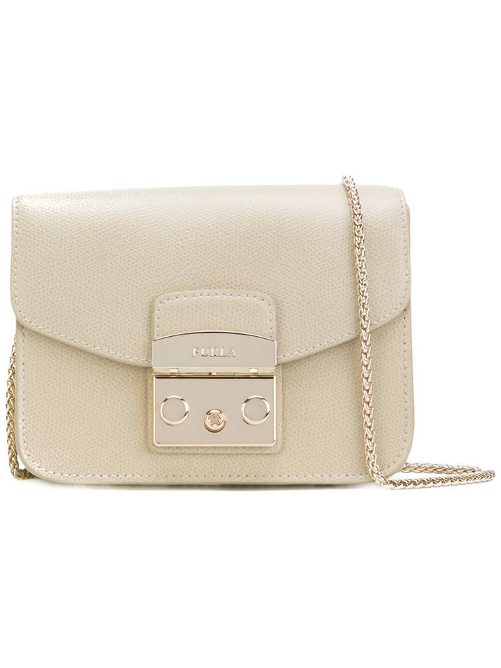 Furla - Small Metropolis Shoulder Bag - Women - Leather - One Size, Nude/neutrals, Leather