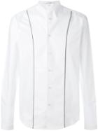 Carven Collarless Shirt, Men's, Size: 43, White, Cotton