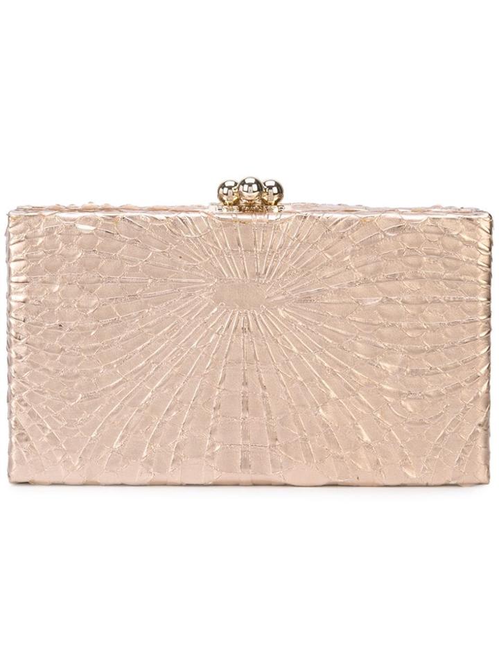 Edie Parker Jean Box Clutch - Metallic