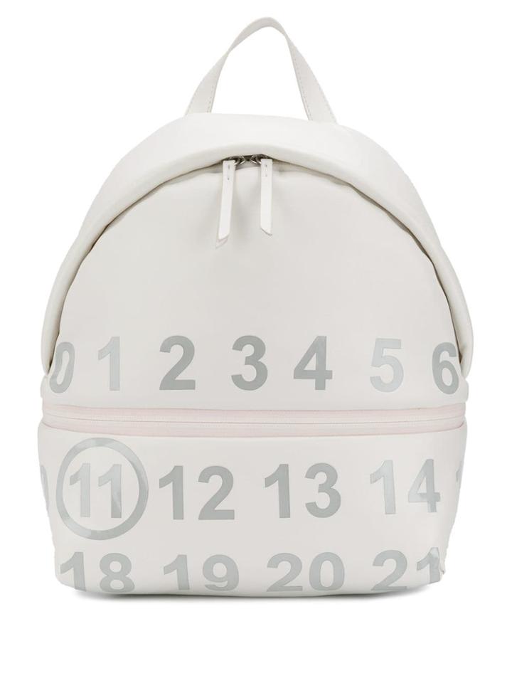Maison Margiela Logo Embellished Backpack - White