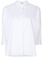 Fay Cropped Sleeves Shirt - White