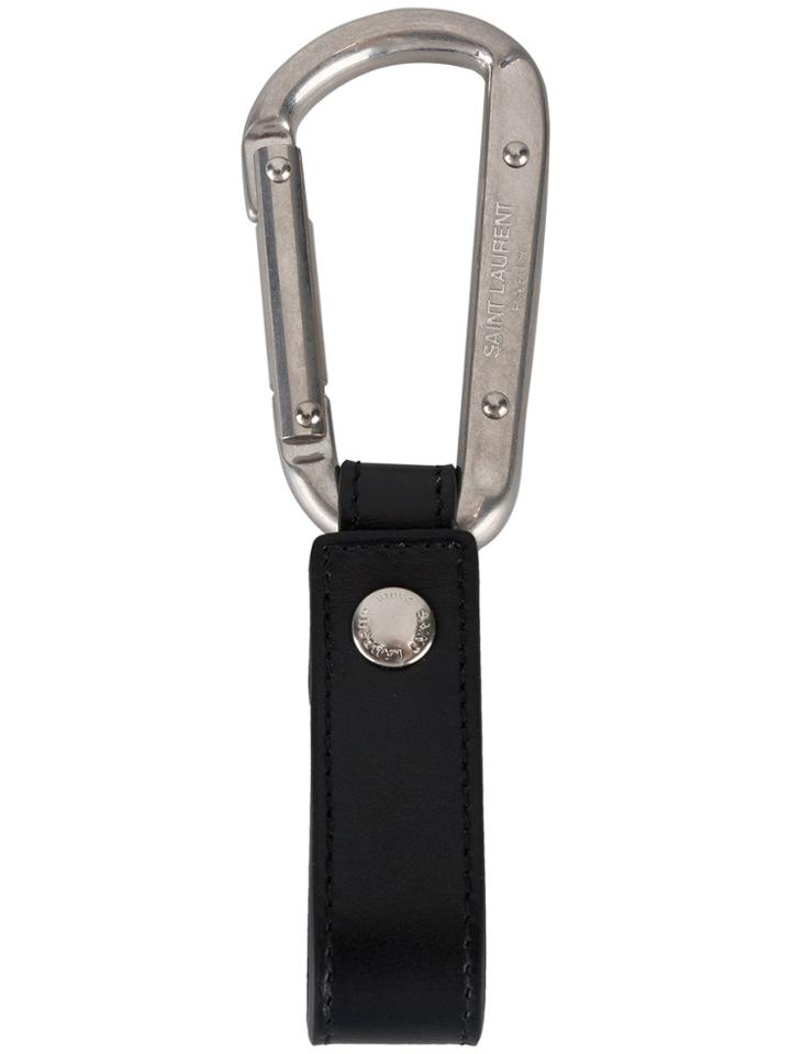Saint Laurent Id Keyring - Black