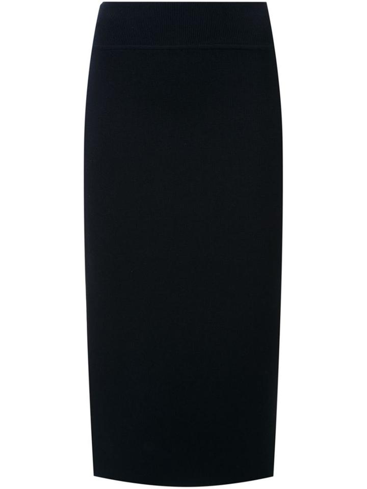Scanlan Theodore Crepe Knit Slit Back Skirt