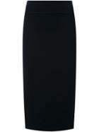 Scanlan Theodore Crepe Knit Slit Back Skirt