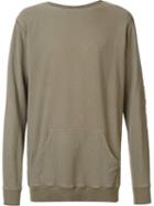 Greg Lauren Crew Neck Sweatshirt, Men's, Size: 4, Green, Cotton