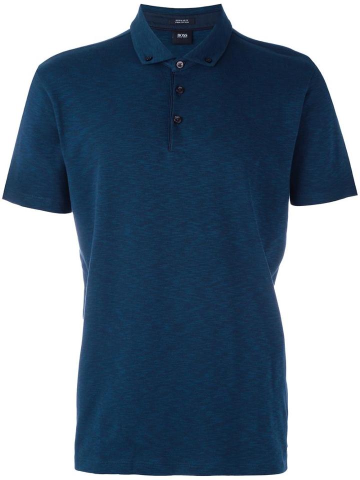 Boss Hugo Boss Button-down Polo Shirt, Men's, Size: Large, Blue, Cotton