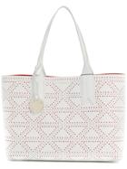 Emporio Armani Embossed Tote Bag - White