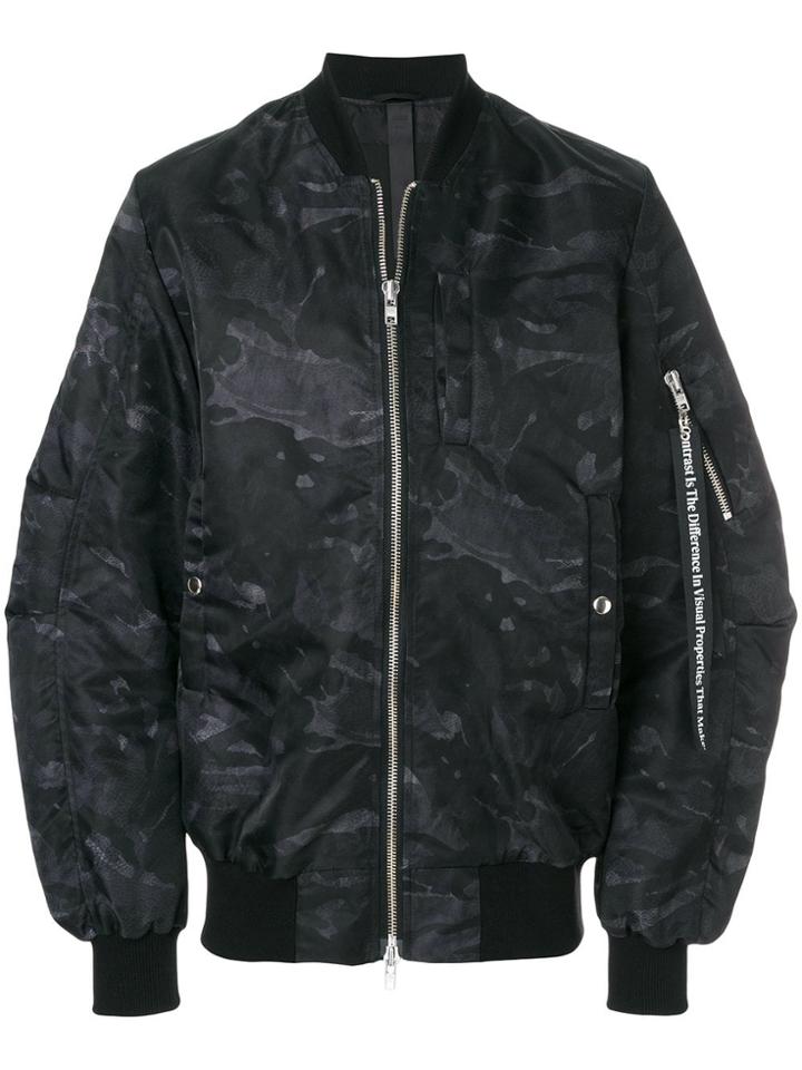 Odeur Zip Up Bomber Jacket - Black