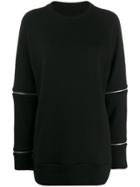 Y's Zip Detail Sweater - Black