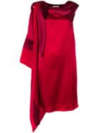 Gianluca Capannolo Asymmetric Draped Midi Dress - Red