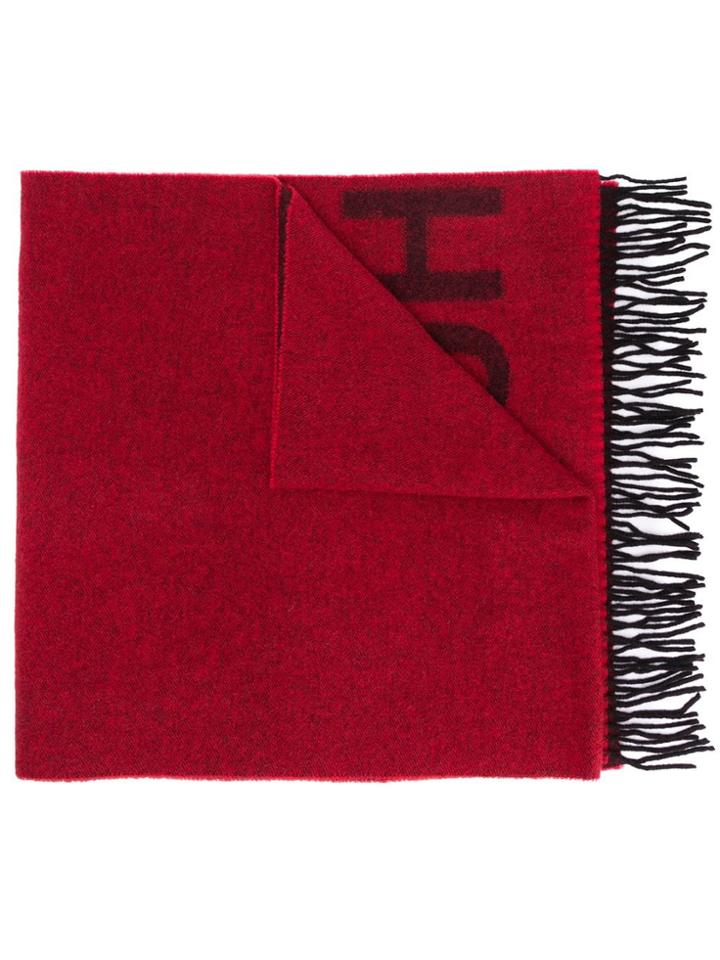 Boss Hugo Boss Fringe Detail Scarf - Red