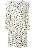Alexander Mcqueen 'obsession' Print Dress, Women's, Size: 40, Nude/neutrals, Viscose/silk