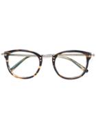 Oliver Peoples - Round Frame Glasses - Men - Acetate/metal - 49, Brown, Acetate/metal