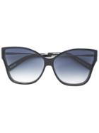 Christian Roth Eyewear Tripale Butterfly Frame Sunglasses - Black