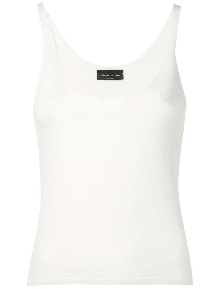 Roberto Collina Scoop Neck Vest Top - White