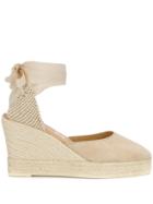 Manebi Espadrille Wedges - Neutrals