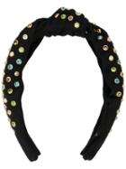 Lele Sadoughi Crystal Embellished Headband - Black