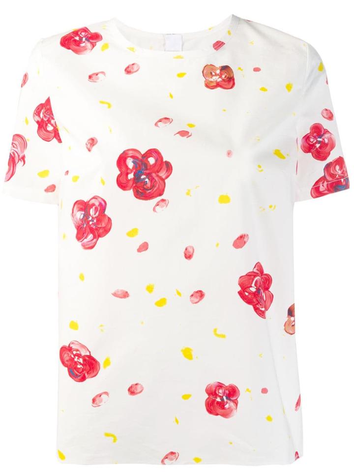 Marni Poplin Floral-print T-shirt - White