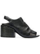 Marsèll Soft Grained Open Toe Sandals - Black
