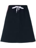 Miu Miu Logo Stripe Detail Skirt - Blue