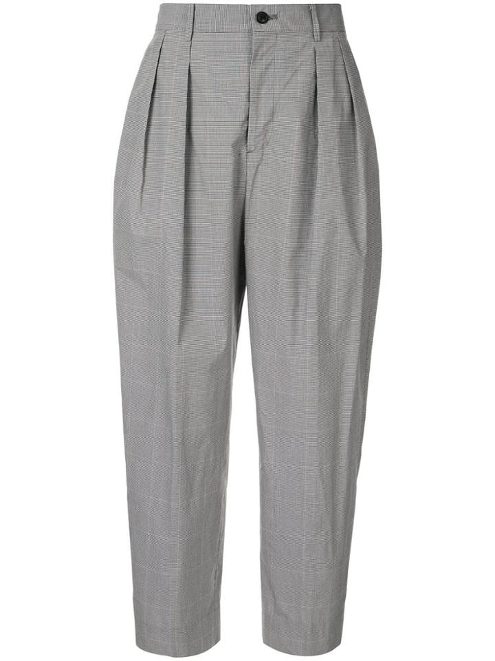 Tomorrowland Plaid Tailored Trousers - Grey
