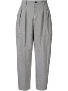Tomorrowland Plaid Tailored Trousers - Grey