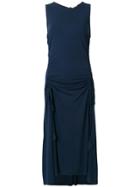 Tory Burch Long Gathered Front Dress - Blue