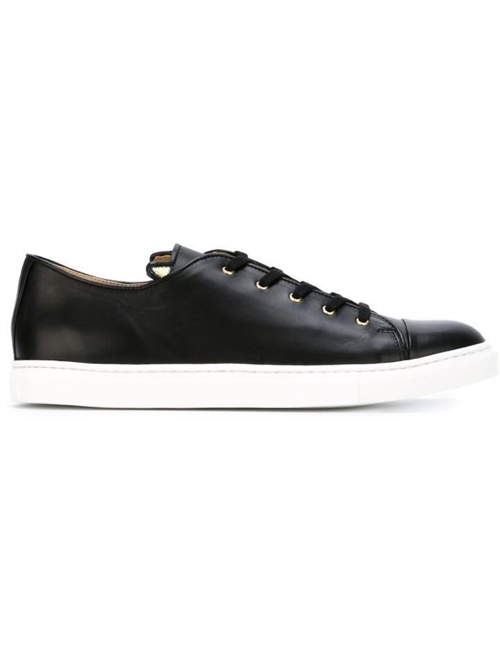 Charlotte Olympia Purrrfect Sneakers, Men's, Size: 40, Black, Calf Leather/leather/rubber