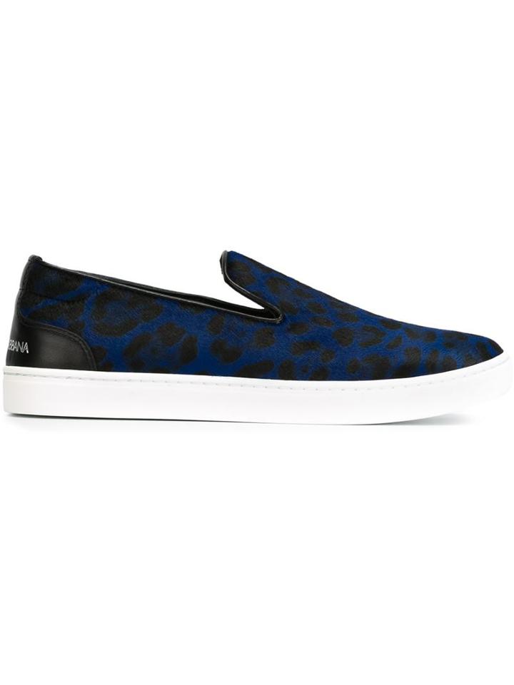 Dolce & Gabbana Leopard Print Slip-on Sneakers