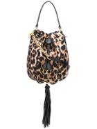 Miu Miu Leopard Print Bucket Bag - Neutrals