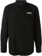 Les (art)ists Owens Patch Overshirt, Men's, Size: L, Black, Cotton