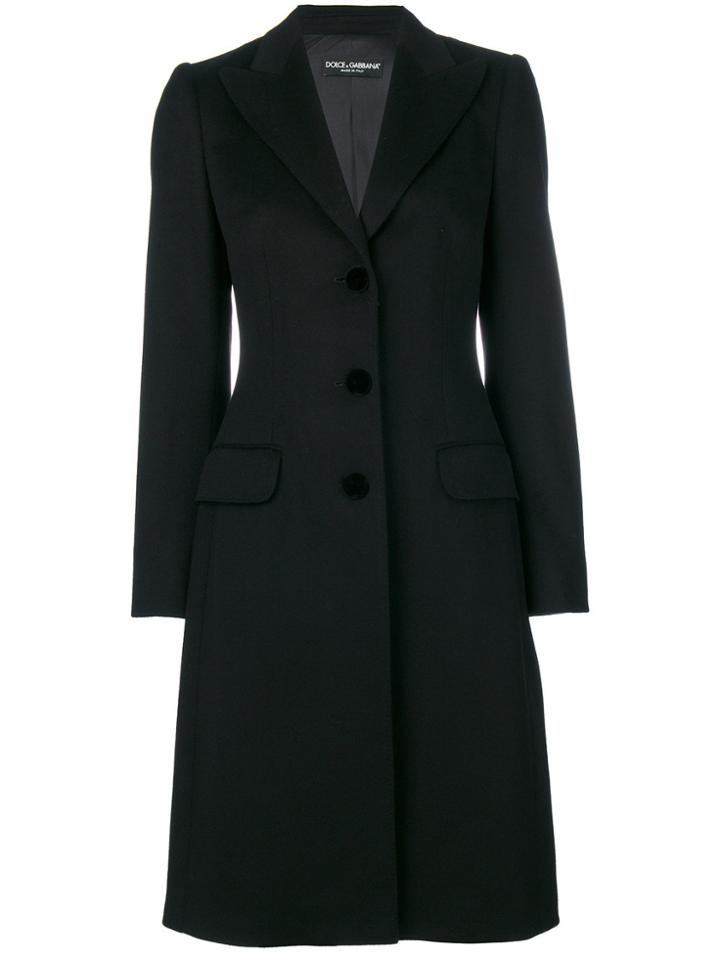 Dolce & Gabbana Classic Single-breasted Coat - Black
