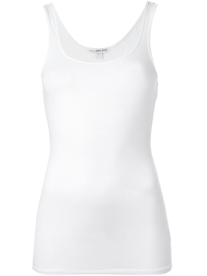 James Perse Basic Tank Top, Women's, Size: 3, White, Cotton/spandex/elastane