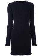 Michael Michael Kors Frayed Edge Dress, Women's, Size: Xs, Blue, Merino