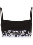 Off-white Logo Band Stretch Bra Top - Black