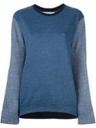 Water Panelled Sweatshirt, Women's, Size: Medium, Blue, Cotton