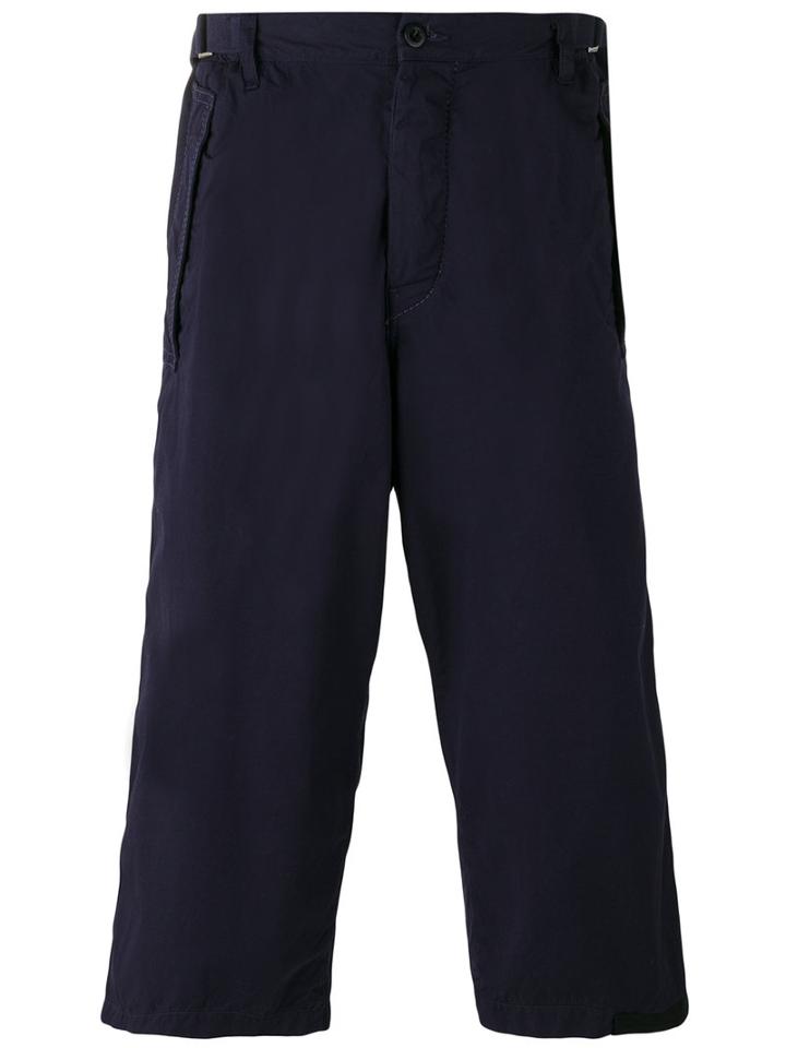 Sacai - Cropped Cargo Trousers - Men - Cotton - 1, Blue, Cotton