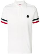 Moncler Tri-colour Trim Polo Shirt - White