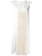 Maison Margiela Pleated Front Dress, Women's, Size: 44, Nude/neutrals, Silk/polyamide/acetate/viscose