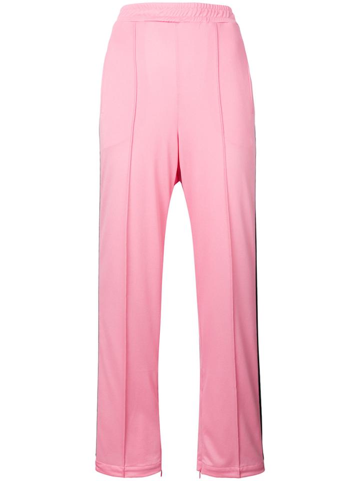 Ganni Striped Track Pants - Pink & Purple