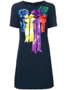Boutique Moschino Bow Detail T-shirt Dress - Blue
