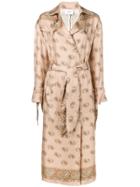 Nanushka Paisley Print Trenchcoat - Neutrals