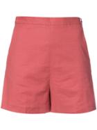 Theory High Waist Shorts - Yellow & Orange