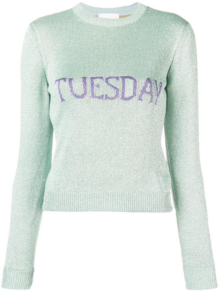 Alberta Ferretti Tuesday Intarsia Jumper - Green