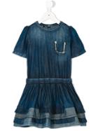 Diesel Kids - Layered Frill Trim Dress - Kids - Cotton - 2 Yrs, Blue