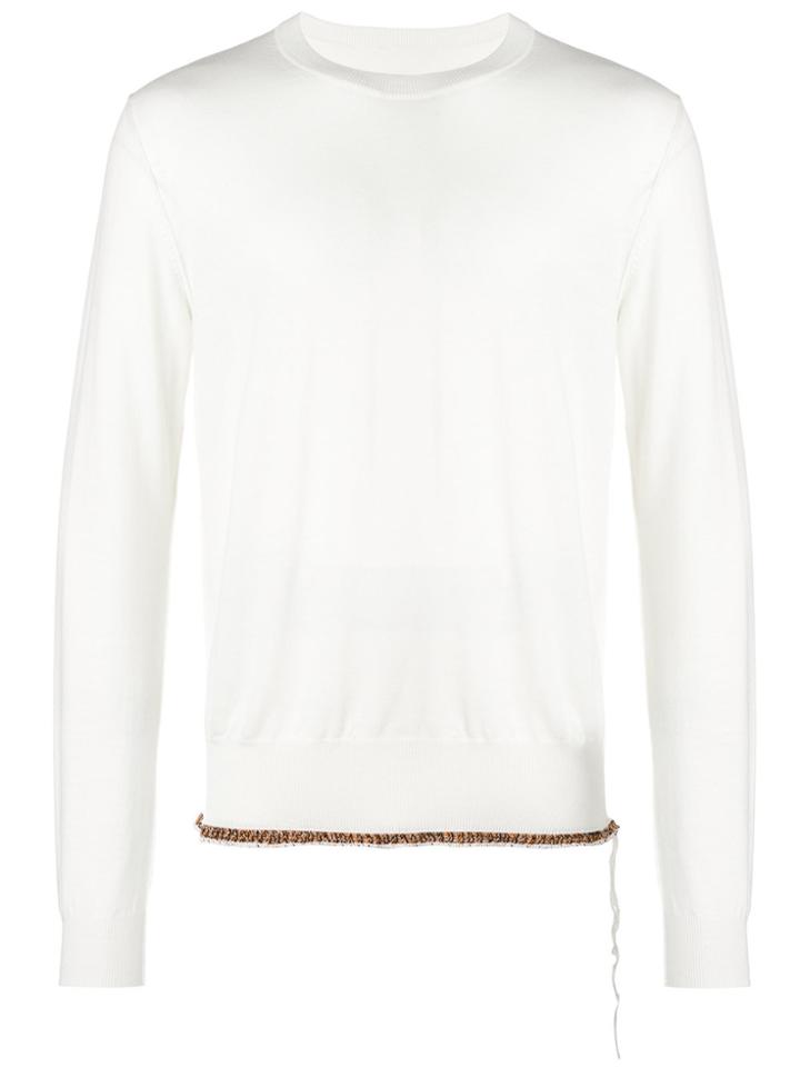 Maison Margiela Marled Hem Sweater - White