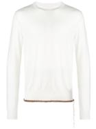 Maison Margiela Marled Hem Sweater - White