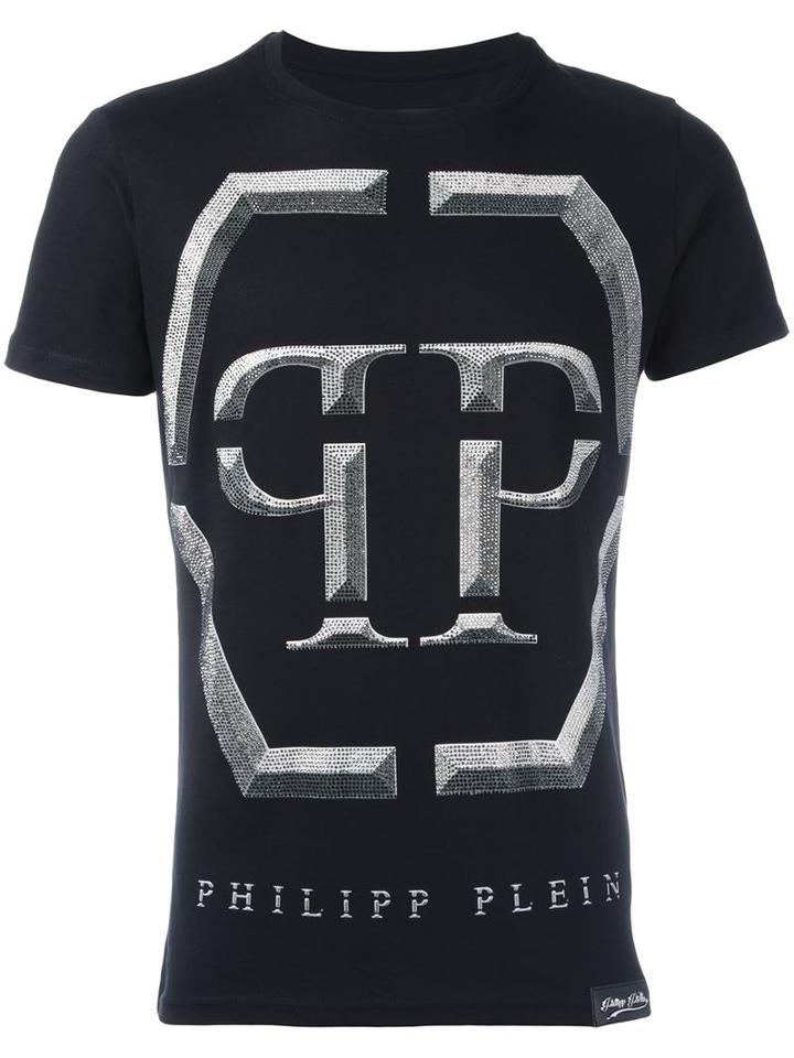 Philipp Plein 'winter' T-shirt, Men's, Size: Large, Black, Cotton