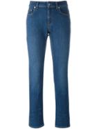 Alexander Mcqueen Cropped Jeans, Women's, Size: 40, Blue, Cotton/spandex/elastane