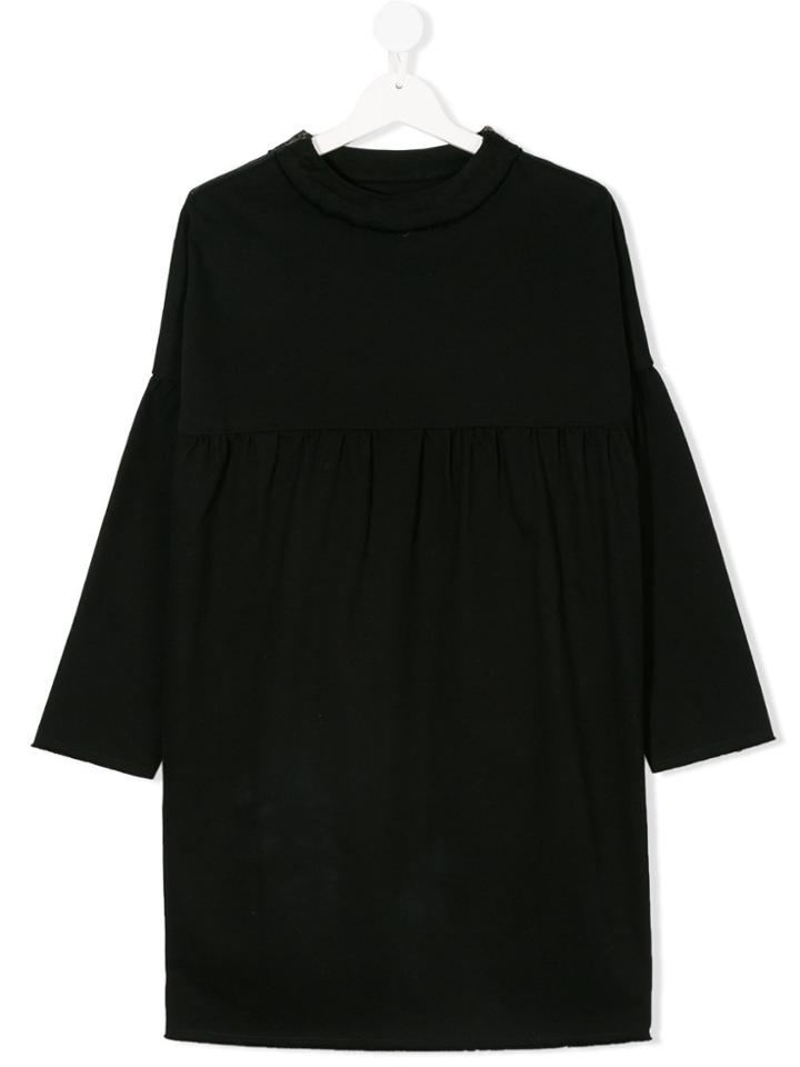 Andorine Frayed Edges Denim Dress - Black